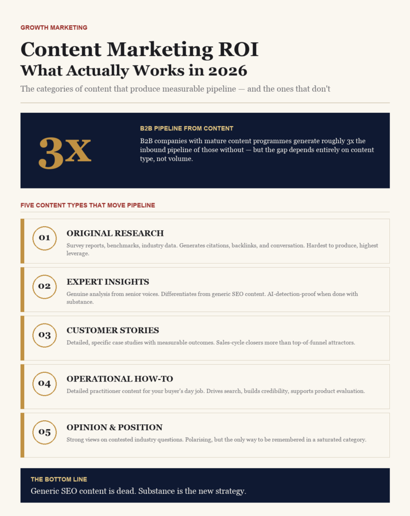Content Marketing ROI: What Actually Works in 2026 and What Has Stopped Working