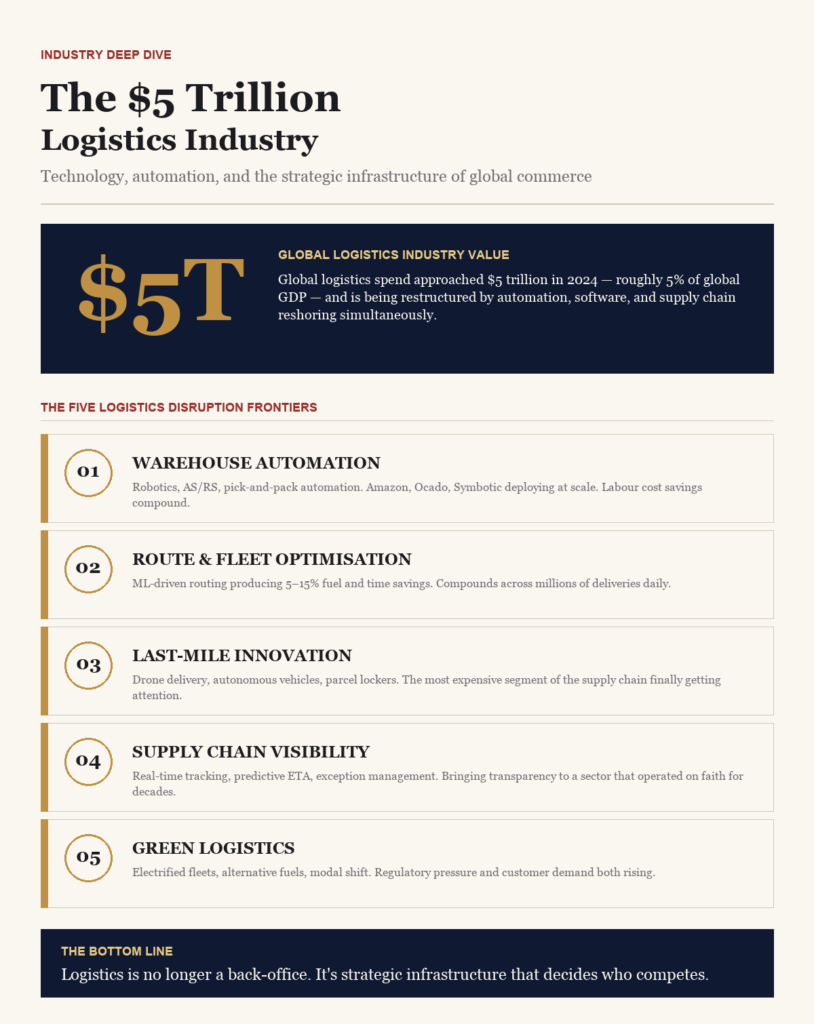 The $5 Trillion Logistics Industry: Technology, Automation, and the Companies Redefining It
